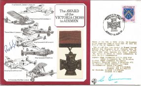 Rod Learoyd VC signed Victoria Cross DM Medal cover. Flown by VC10 cover and also signed by pilot Wg