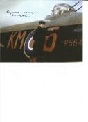 WW2 bomber veteran Ray Worrall 44 Sqd 6 x 8inch signed photo. Good Condition. All signed pieces come