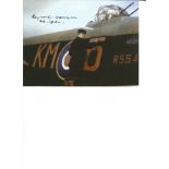 WW2 bomber veteran Ray Worrall 44 Sqd 6 x 8inch signed photo. Good Condition. All signed pieces come