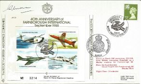 Wing Commander George Unwin DSO DFM signed 40th Anniversary of Farnborough International cover