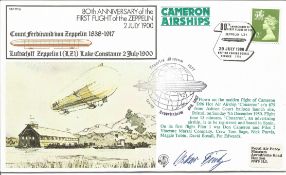 Oskar Fink signed 80th Anniversary of the first flight of the Zeppelin 2nd July 1900 cover RAF FF18.