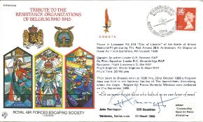 John Remington of 625 Squadron signed Tribute to the Resistance Organizations of Belgium RAF