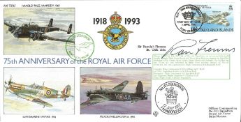 Sir Ranulph Fiennes signed 75th Anniversary of the Royal Air Force cover RAF(75)15. 15p Falkland