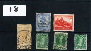 Assorted stamp collection. Includes Nova Scotia SG14(mint), South Australia SG274 (used), Malta