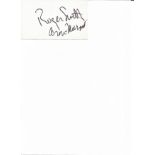 Roger Smith and Ann Margret signed 5x3 white card. Good Condition. All signed pieces come with a