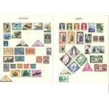 Monaco, San Marino and Liechtenstein stamp collection on 5 loose album pages. Good Condition. We