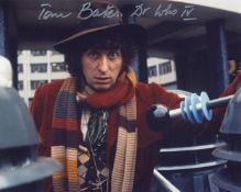 Blowout Sale! Dr. Who Tom Baker hand signed 10x8 photo. This beautiful hand signed photo depicts Tom