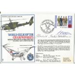 WW2 Henrich Focke founder Focke Wulf signed 1973 World Helicopter Championships cover. Good