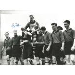 Sammy Smyth 1949 Football Autographed 12 X 8 Photo, A Superb Image Depicting Wolves Captain Billy