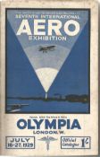 1929 Aero Exhibition Olympia Official Catalogue, rare early piece of Aviation History. Complete with