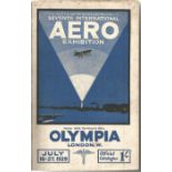 1929 Aero Exhibition Olympia Official Catalogue, rare early piece of Aviation History. Complete with