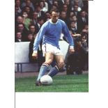 Mike Summerbee Signed Card With Manchester City 8x10 Photo. Good Condition. All signed pieces come