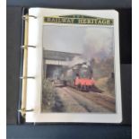 Railway Heritage - Westminster stamp album. Contains 12 preprinted pages, and 50 unmounted mint