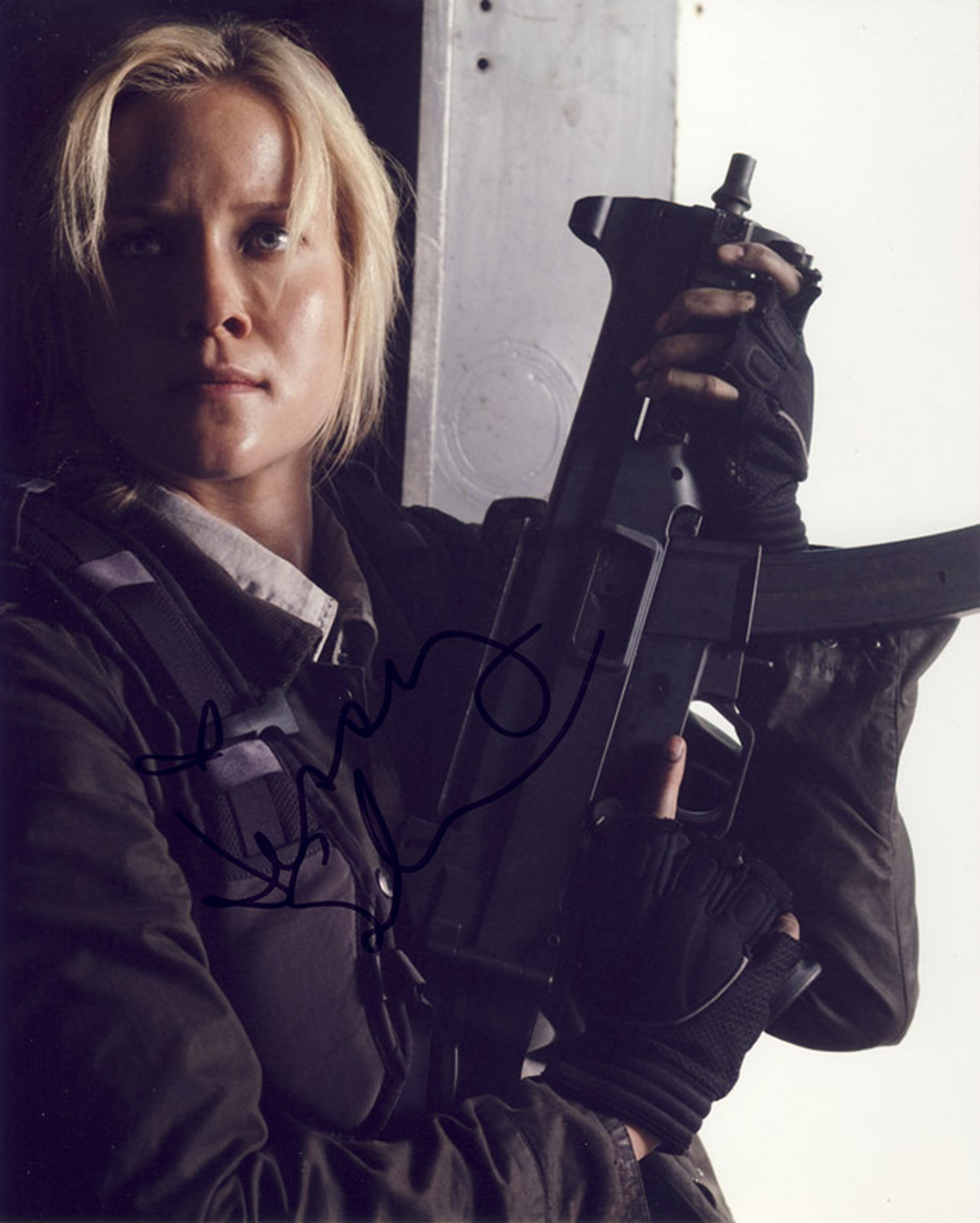 Blowout Sale! Falling Skies Jessy Schram hand signed 10x8 photo. This beautiful hand signed photo