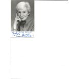 Jean Anderson signed 6x3 black and white photo. Good Condition. All signed pieces come with a