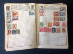 World stamp collection in Wanderer stamp album. Includes stamps from Australia, Belgium, Canada,