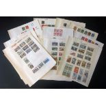 French stamp collection on 17 loose album pages. Contains some early valuable stamps. Good