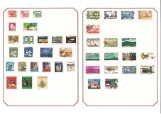Collection of British commonwealth stamps on 22 loose album pages. Includes Australia, Canada,