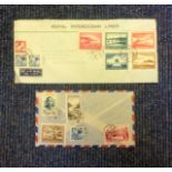 China cover collection. 2 covers commercial not FDC from the 1950's. Good Condition. We combine
