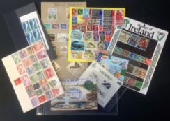 Assorted stamp collection. Includes mint and used plus miniature sheets. Includes Isle of Man, GB,