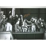 John Giles 1976 Football Autographed 12 X 8 Photo, A Superb Image Depicting Giles Celebrating With