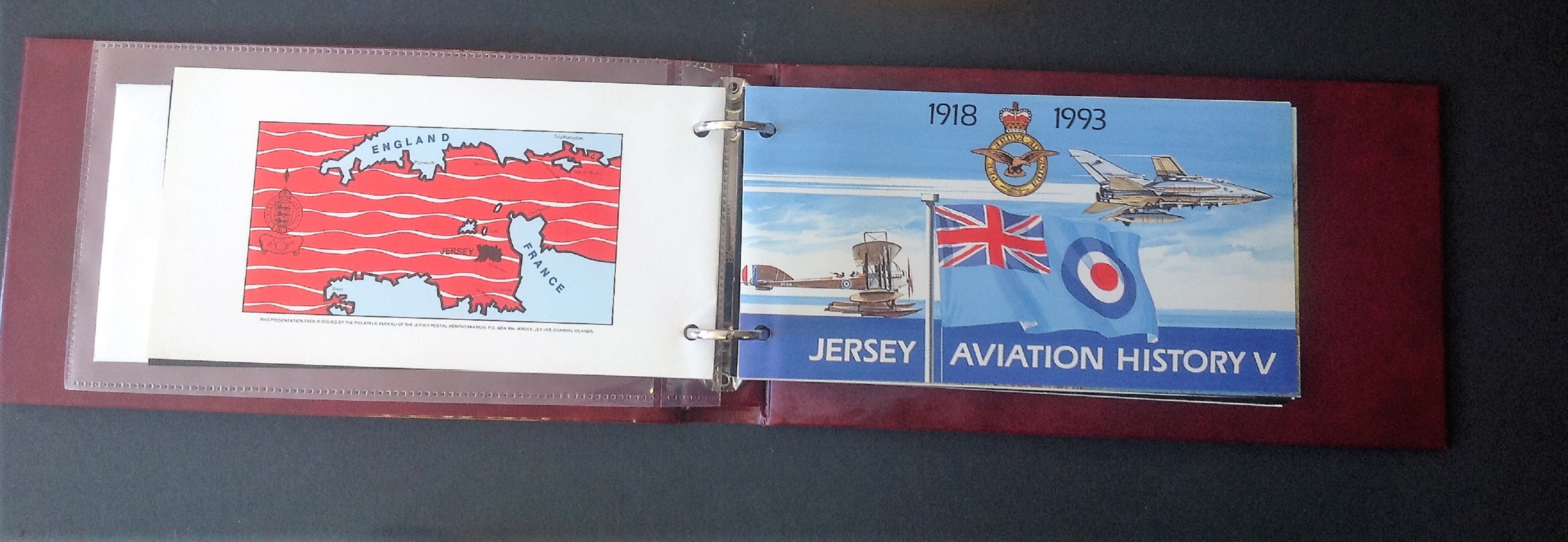 Jersey collection in half album. Includes 5 presentation packs 1992-1993 and Benham cover Jersey 4. - Image 4 of 9