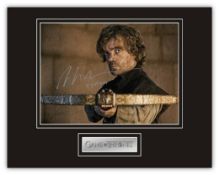 Stunning Display! Game Of Thrones Peter Dinklage hand signed professionally mounted display. This