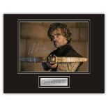 Stunning Display! Game Of Thrones Peter Dinklage hand signed professionally mounted display. This