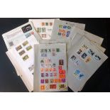 British commonwealth stamp collection on 40 loose album pages. Includes Hong Kong, Jamaica, Ireland,