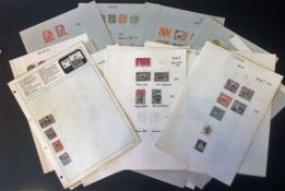 British commonwealth stamp collection on 34 loose album pages. Includes British Guiana, Ascension