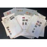 British commonwealth stamp collection on 34 loose album pages. Includes British Guiana, Ascension