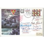 Secret Army multiple signed RAF Escaping Society cover. Signed by WW2 and members of the cast of the
