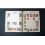 World stamp collection in "The Welcome illustrated stamp album" Approx 300 stamps. Good Condition.