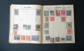 World stamp collection in "The Welcome illustrated stamp album" Approx 300 stamps. Good Condition.