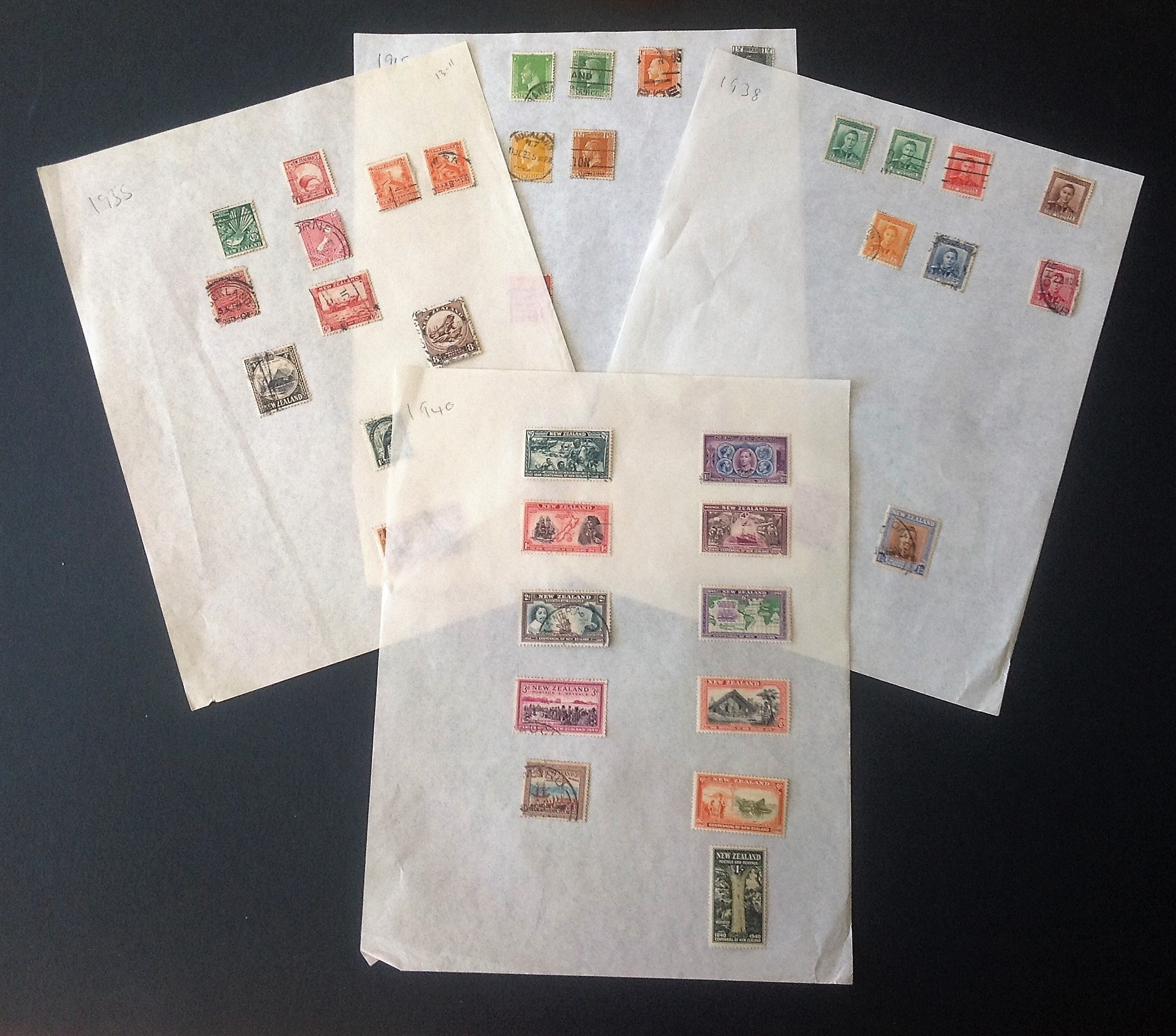 New Zealand stamp collection on 4 loose pages. Good Condition. We combine postage on multiple