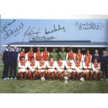 Arsenal 1979 Football Autographed 12 X 8 Photo, A Superb Image Depicting The Fa Cup Winners Posing