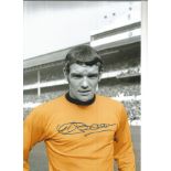 Hugh Curran 1969 Football Autographed 12 X 8 Photo, A Superb Image Depicting The Wolves Centre-