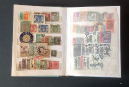World collection of stamps in A5 stock book. 14 pages. Includes GB and British commonwealth. Good
