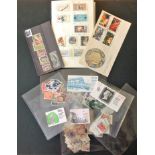 Glory bag. Includes German and USA stamps. Greek 1978 FDC. 2 club remainder books of Modern Europe