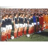 Alan Rough 1978 Football Autographed 12 X 8 Photo, A Superb Image Depicting Scotland Players