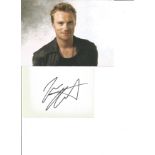 Ronan Keating Boyzone Singer Signed Album Page With 5x7 Photo. Good Condition. All signed pieces