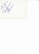 Virginia O'Brien signed 6x4 white card. (April 18, 1919 - January 16, 2001) was an American actress,