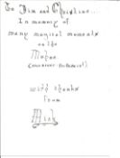 Dambuster Mick Martin signed Christmas card to Jim Shortland, in fountain pen includes In Memory