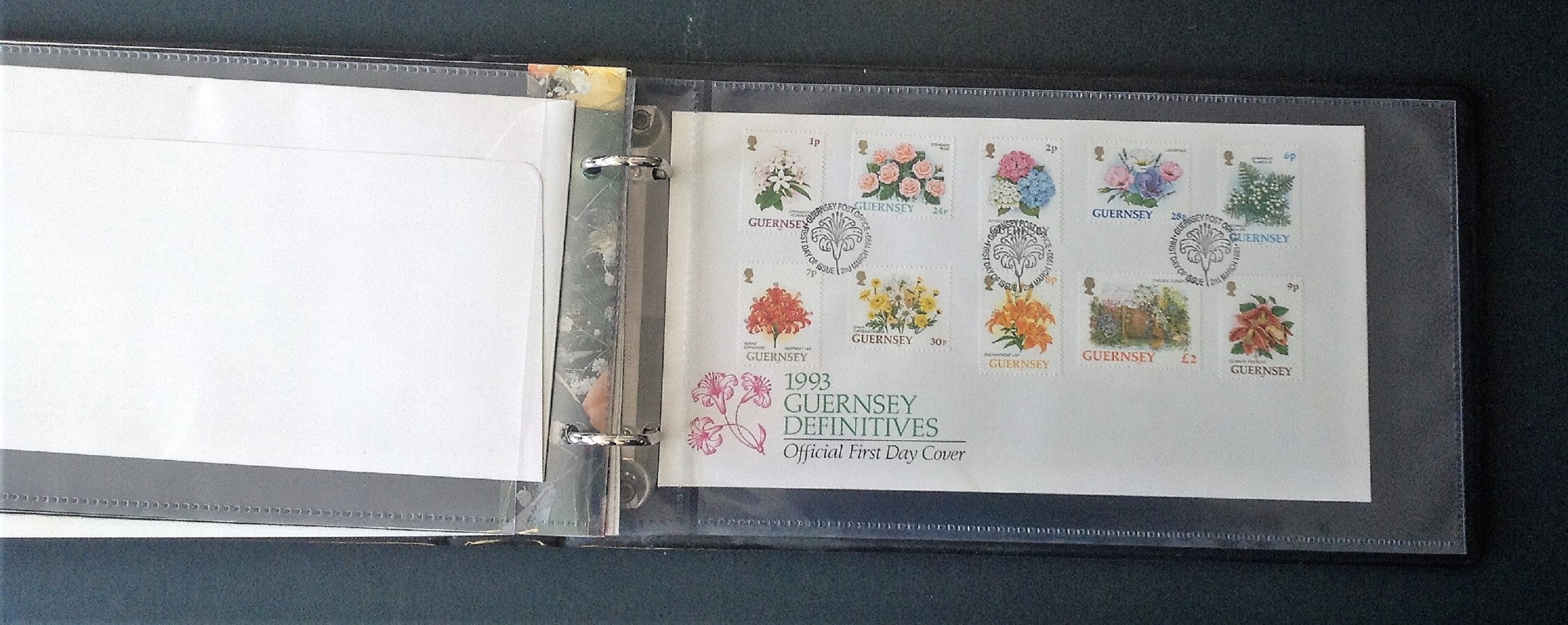 Guernsey flower collection album. Includes 2 presentation pack, 1993 flower definitives I and II. - Image 4 of 4