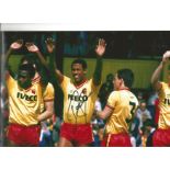 John Barnes 1982 Football Autographed 12 X 8 Photo, A Superb Image Depicting Barnes Applauding The