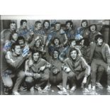 Rangers 1972 Football Autographed 12 X 8 Photo, A Superb Image Depicting Players Celebrating With