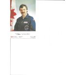 Astronaut Canadian Dave Williams NASA signed 6 x 4 colour photo, light crease and paper clip mark.