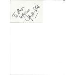 Hayley Mills signed white card. Actress. Dedicated. Good Condition. All signed pieces come with a