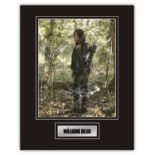 Stunning Display! The Walking Dead Norman Reedus hand signed professionally mounted display. This