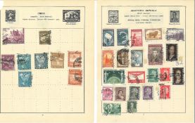 USA and South American stamp collection on 12 loose album pages. Good Condition. We combine